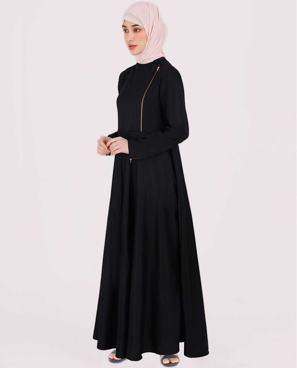 Touch Of Gold Deep Black Jilbab