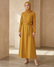 Classic Mustard Elegance Abaya