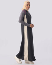 Gull Grey Contrast Panels Jilbab