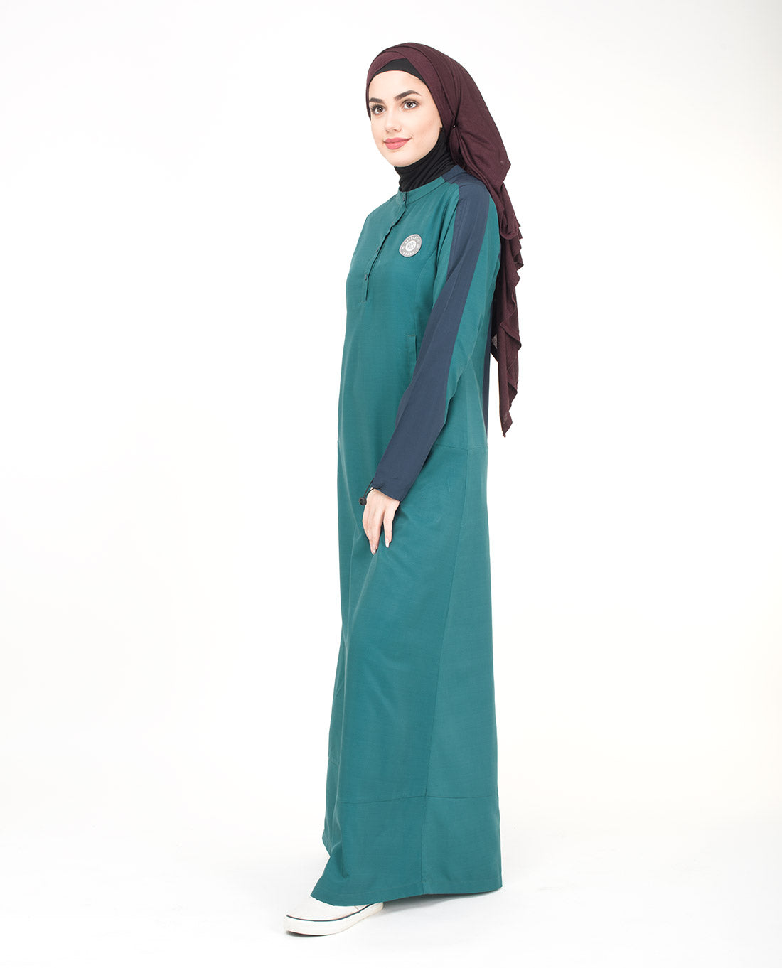 Green & Navy Casual Jilbab