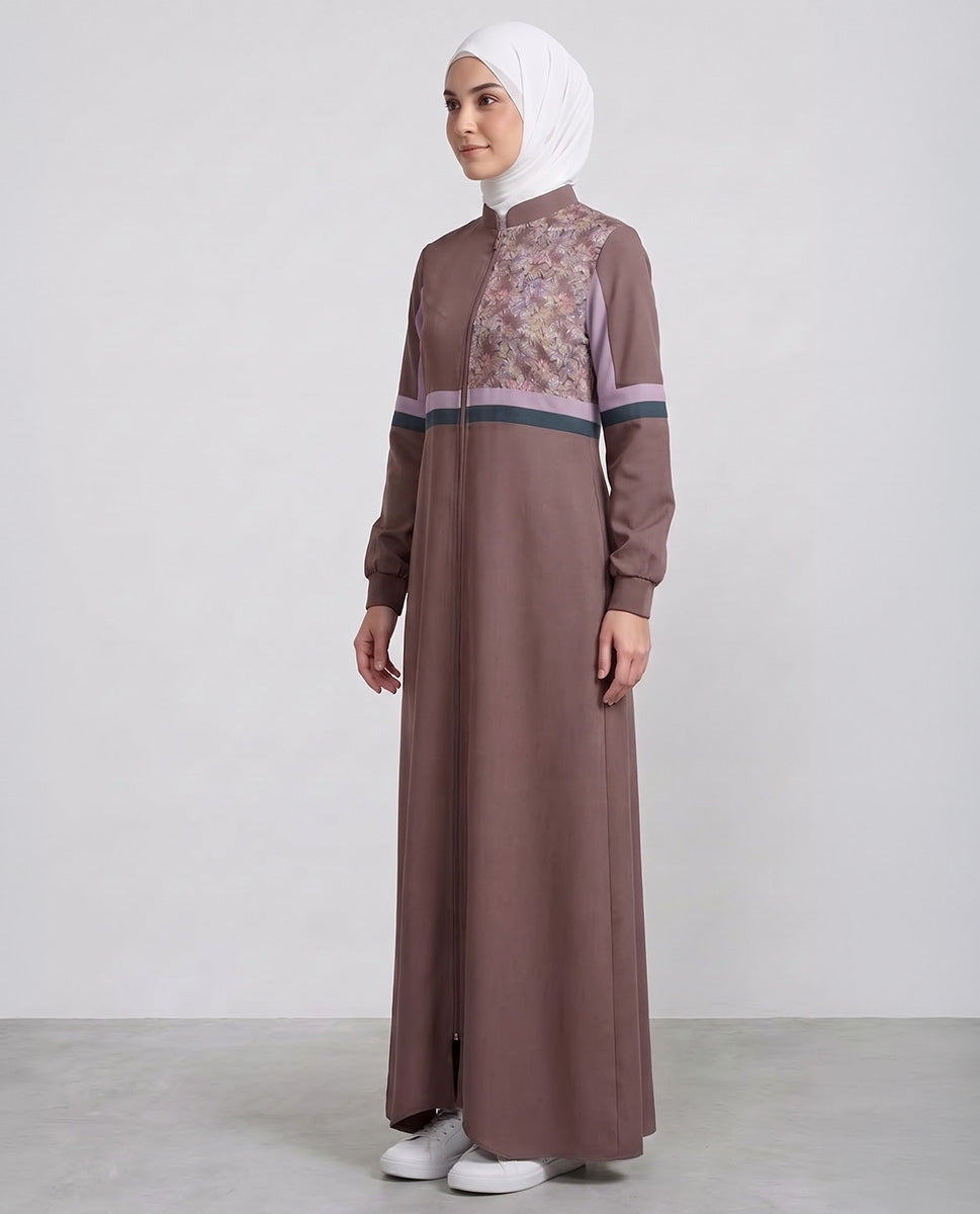 Modest Blush Full Front Open Jilbab