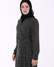 Black All Over Print Abaya