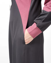 Grey & Pink Classic Route Hooded Abaya