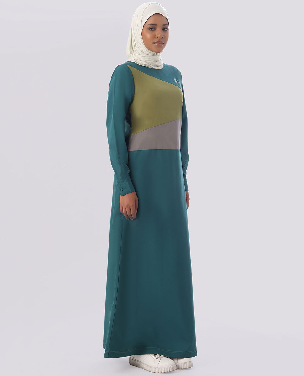 Pine Green Color Contrast Jilbab