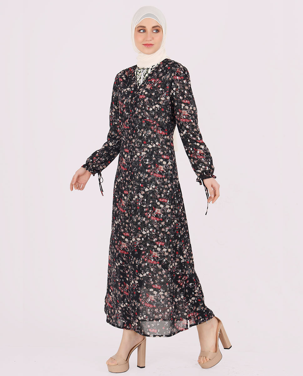 Round Collar Floral Summer Outerwear