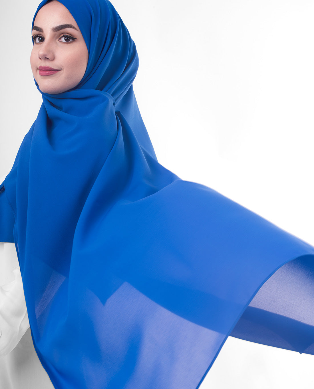 Princess Blue Poly Georgette Scarf