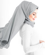 Ghost Grey Cotton Voile Scarf