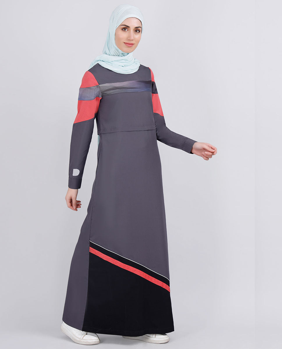 Tornado Grey Coral Touch Jilbab