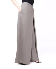 Overlap Wide Leg Steel Grey Trouser