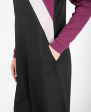 Colour Blocking Jilbab With Curves