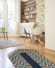 Geometric arch-shaped prayer mat rug