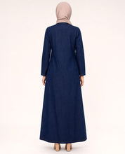 Signature Style Blue Denim Shirt Abaya