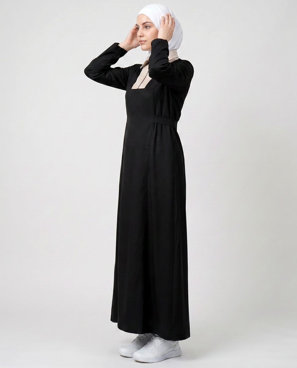 Modern Muse Box Pleat Jilbab - Black