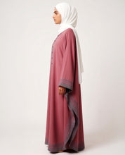Flowing Peach Button-Down Butterfly Kaftan