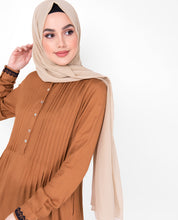 Sudan Brown Pin Tuck Midi