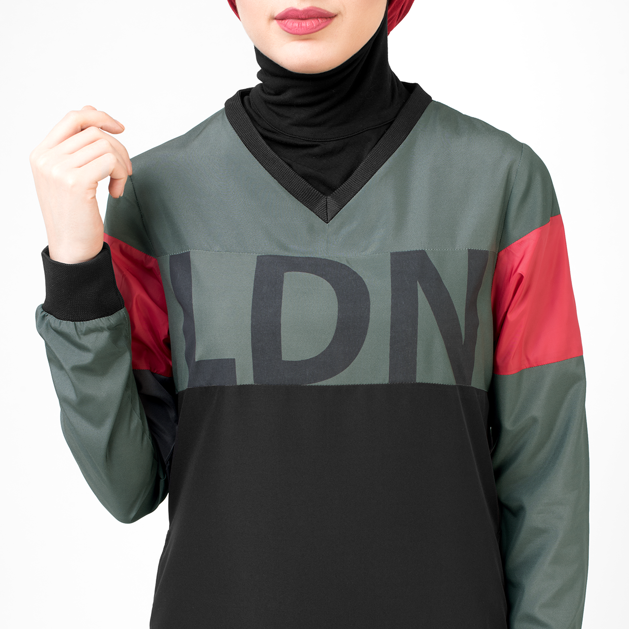 The LDN Print Black Jilbab- 1WJBSRRZ0265