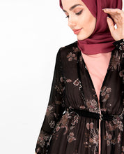 Black Floral Sheer Outerwear