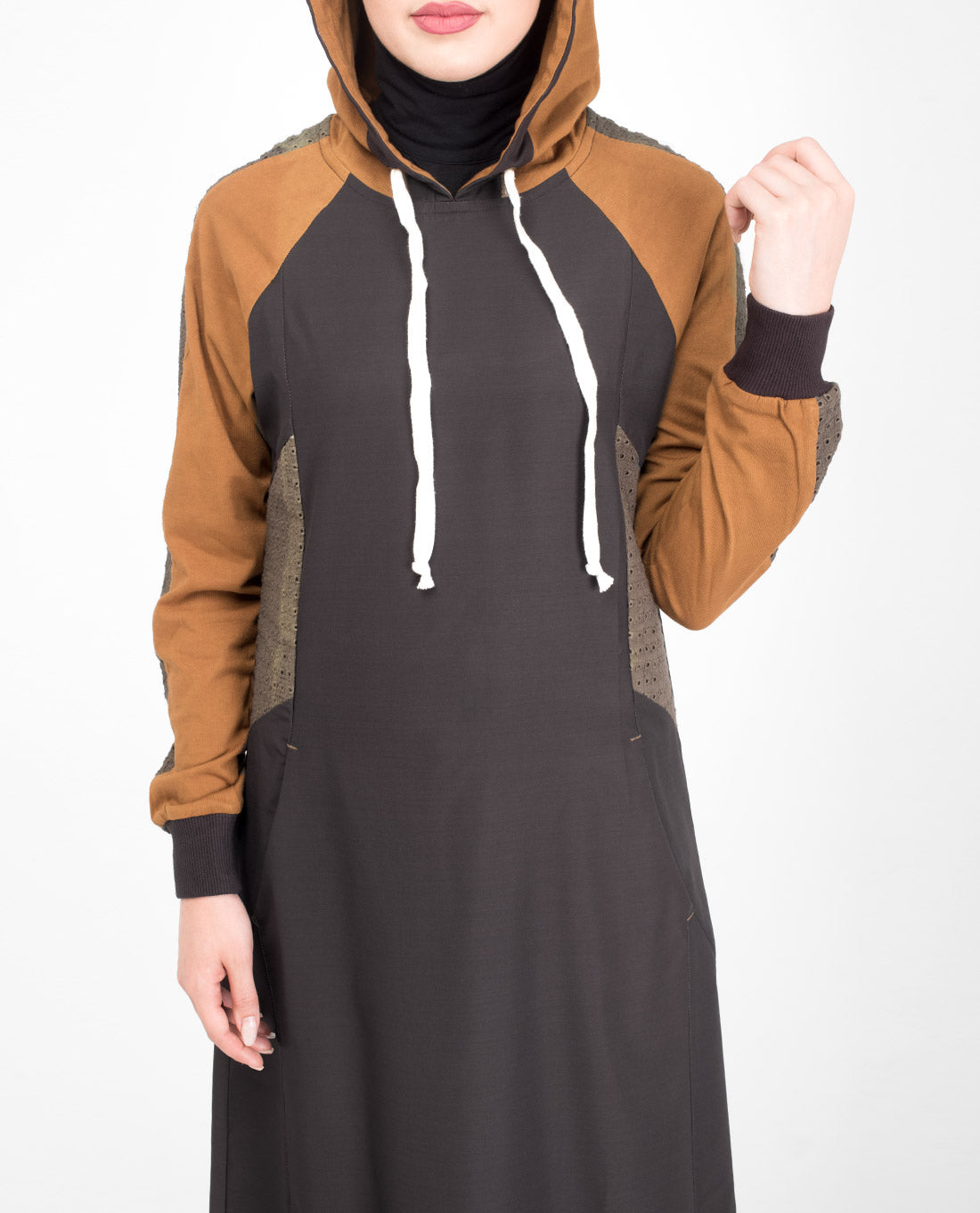 Schiffli Mesh Hooded Jilbab