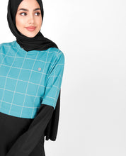 Blue Checkered Jilbab