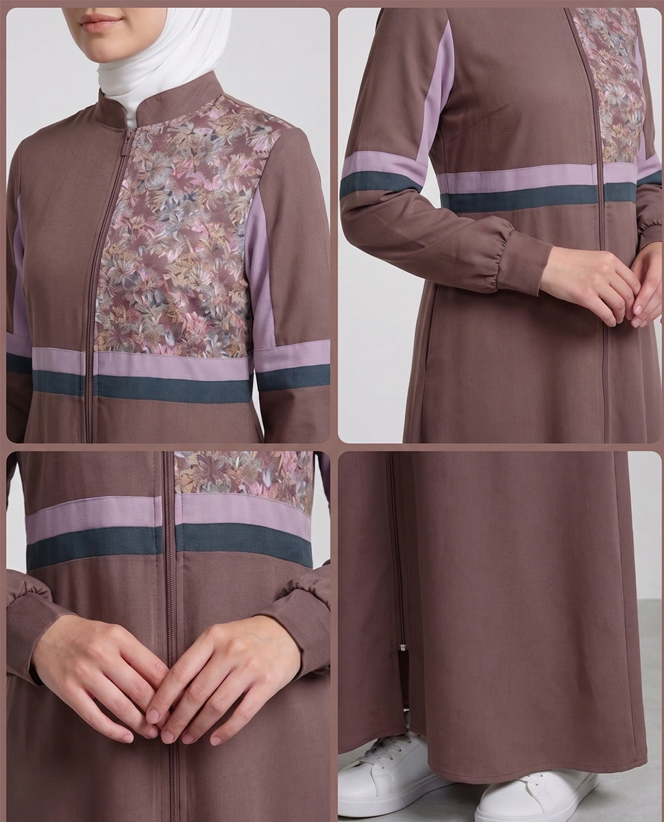 Modest Blush Full Front Open Jilbab