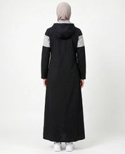 Urban Stripes Detachable Hood Jilbab