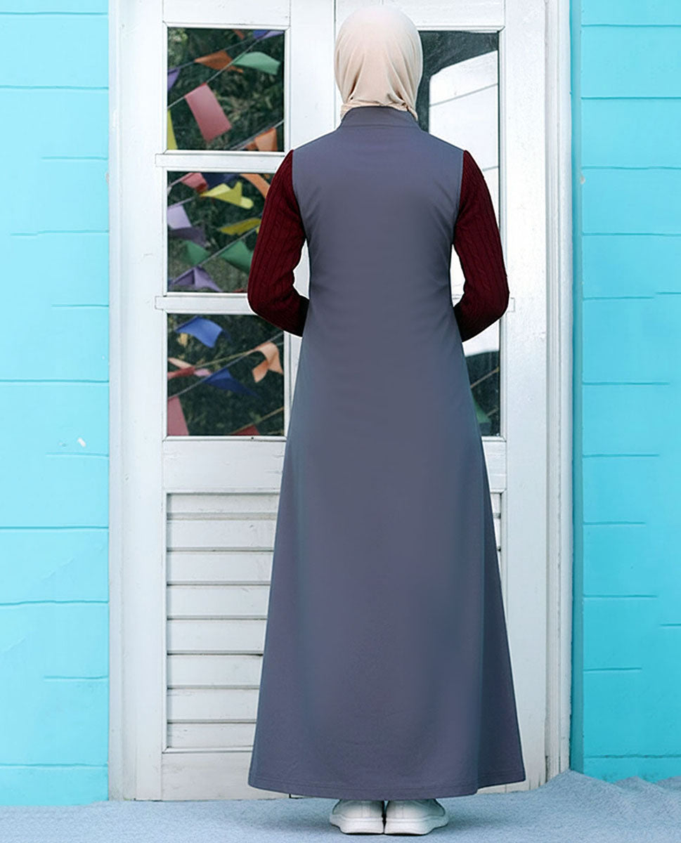 Burgundy Shadow Winter Jilbab