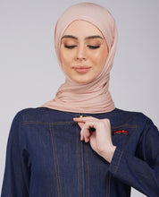 Contrast Stitch Dark Denim Jilbab