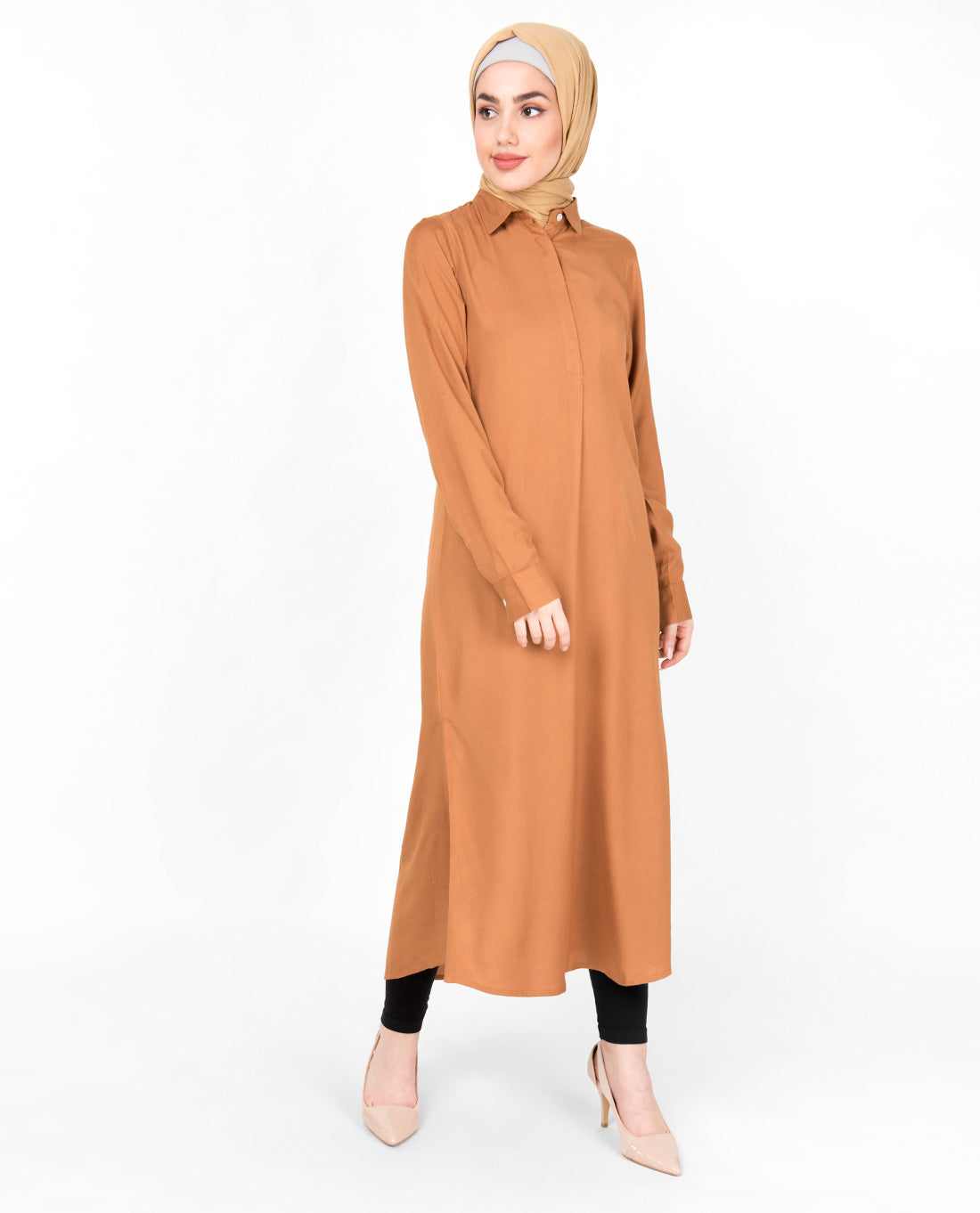 Sudan Brown Shirt Midi