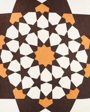 Islamic Geometry Print Cushion Cover - Brown / Gold