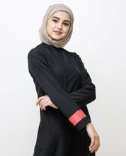 Off Center Black Placket Jilbab