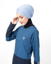 Blue Raglan Sleeve Sporty Jilbab