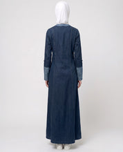 Fine Denim Band Collar Jilbab