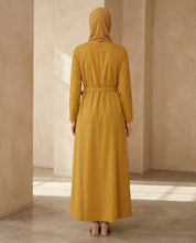 Classic Mustard Elegance Abaya