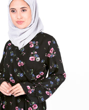 Haider Moss Black Floral High Low