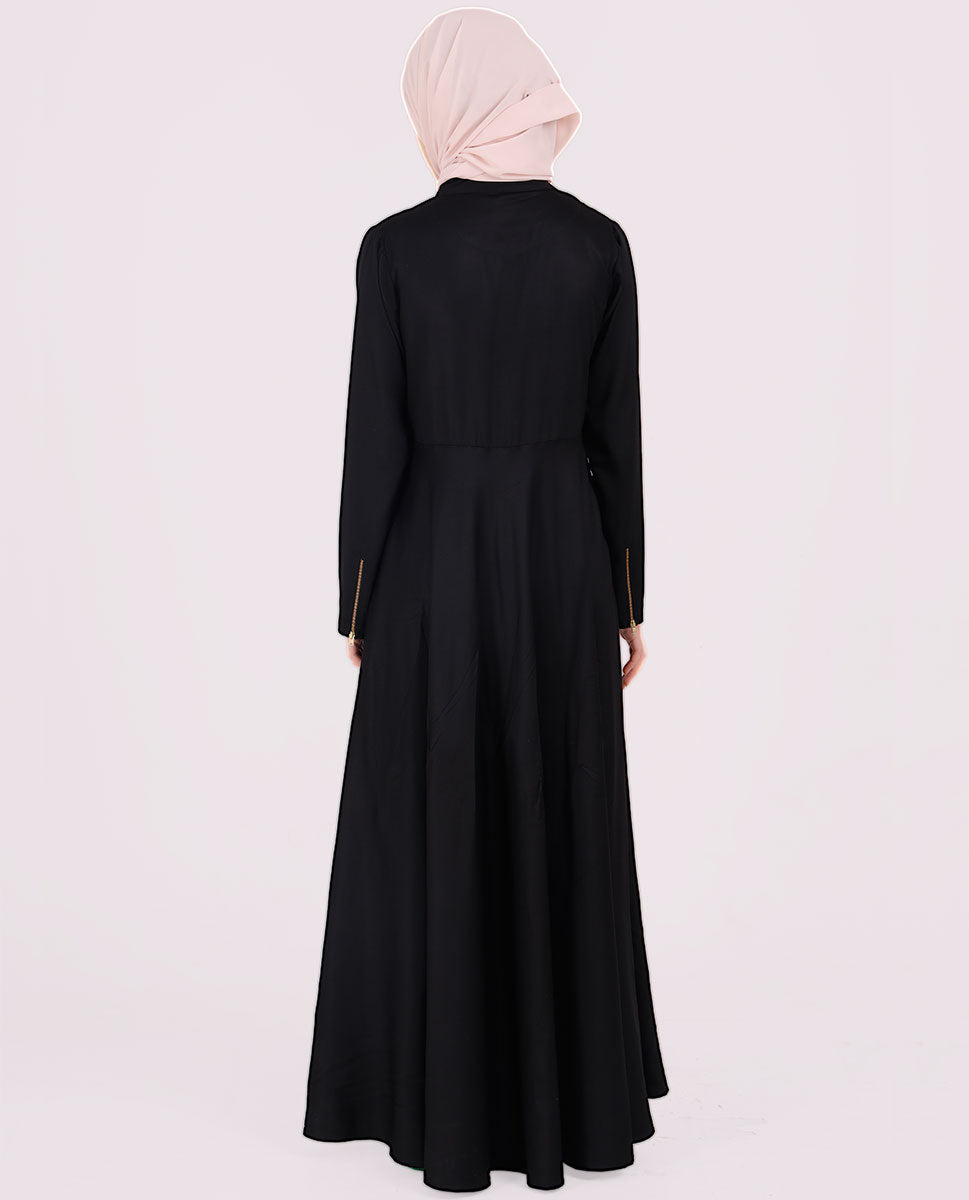 Touch Of Gold Deep Black Jilbab