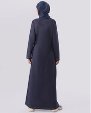 Midnight Blue Full Front Open Jilbab