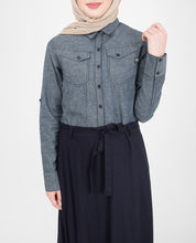 Utility Denim Flared Jilbab