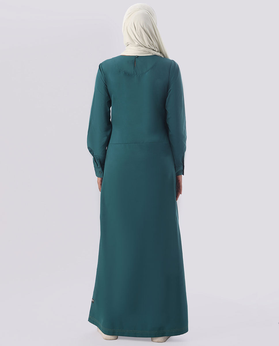 Pine Green Color Contrast Jilbab