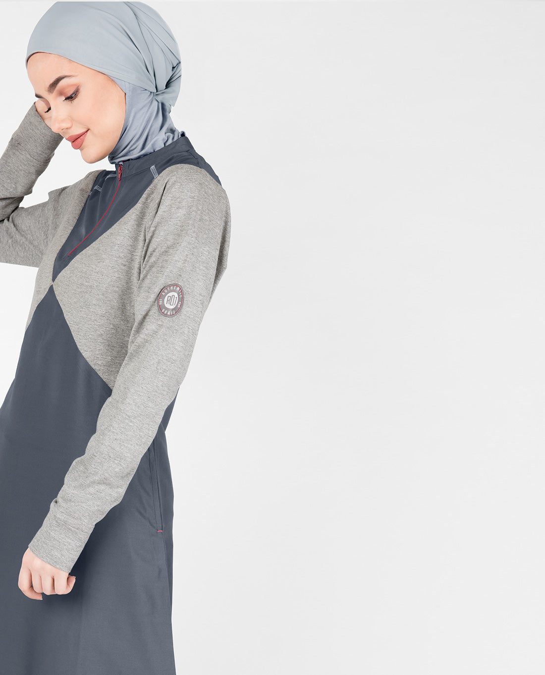 Grey Diamond Melange Jilbab