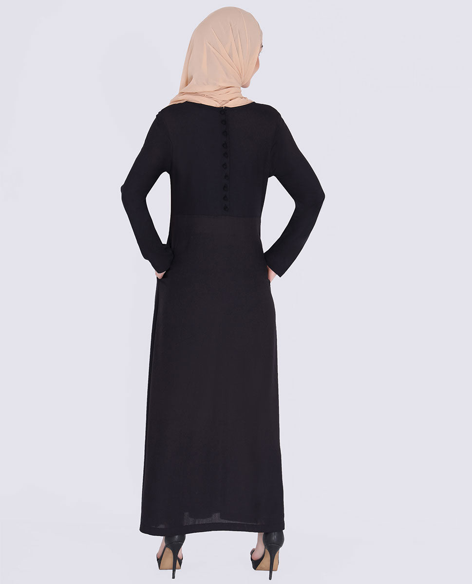 Black Elegance Embroidered Abaya