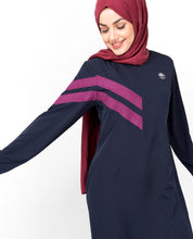 Double Stripe Navy Casual Jilbab