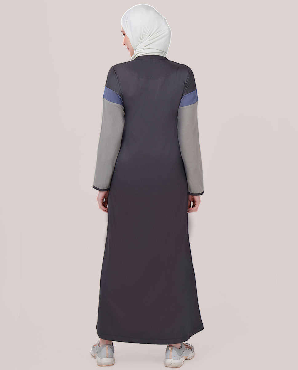 Forest Night Color Blocking Jilbab