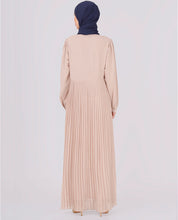 Dusty Peach Pleated Abaya