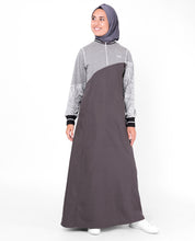 Grey Botanical Print Jilbab