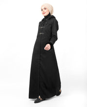 Buckle Strap Black Hooded Jilbab