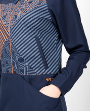 Insignia Blue Geometric Print Jilbab