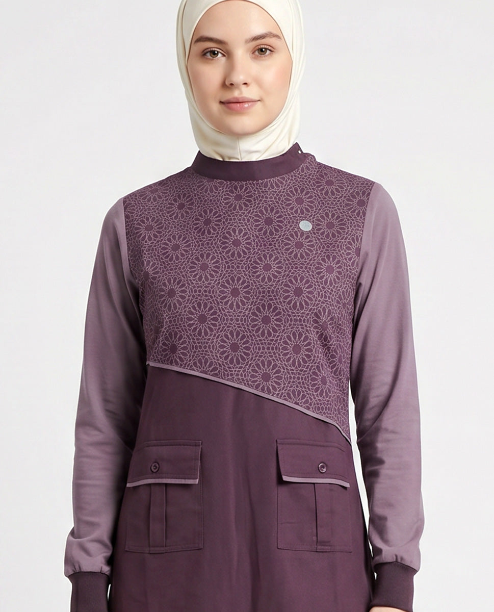Urban Essentials Geometric Print Abaya