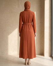 Desert Rust High-Neck Abaya