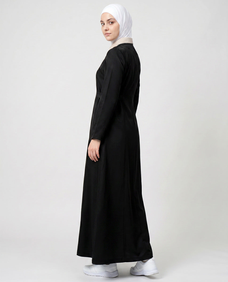 Modern Muse Box Pleat Jilbab - Black