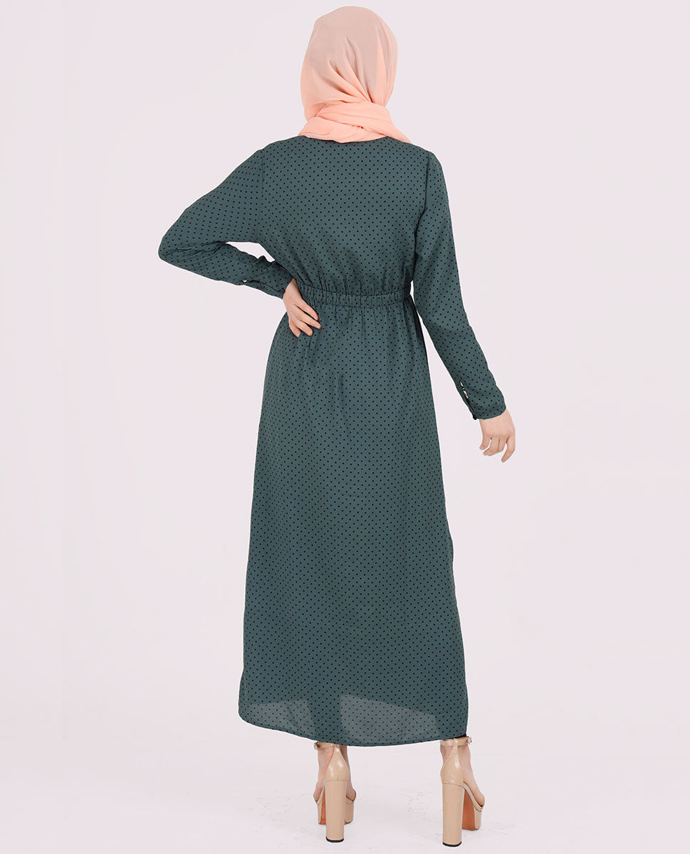 Round Collar Green Summer Outerwear